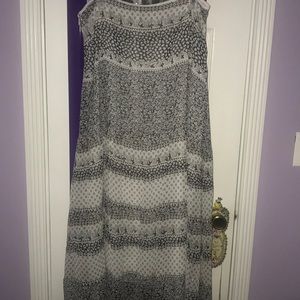 Apostrophe Black White Prairie Boho Hippie Skirt